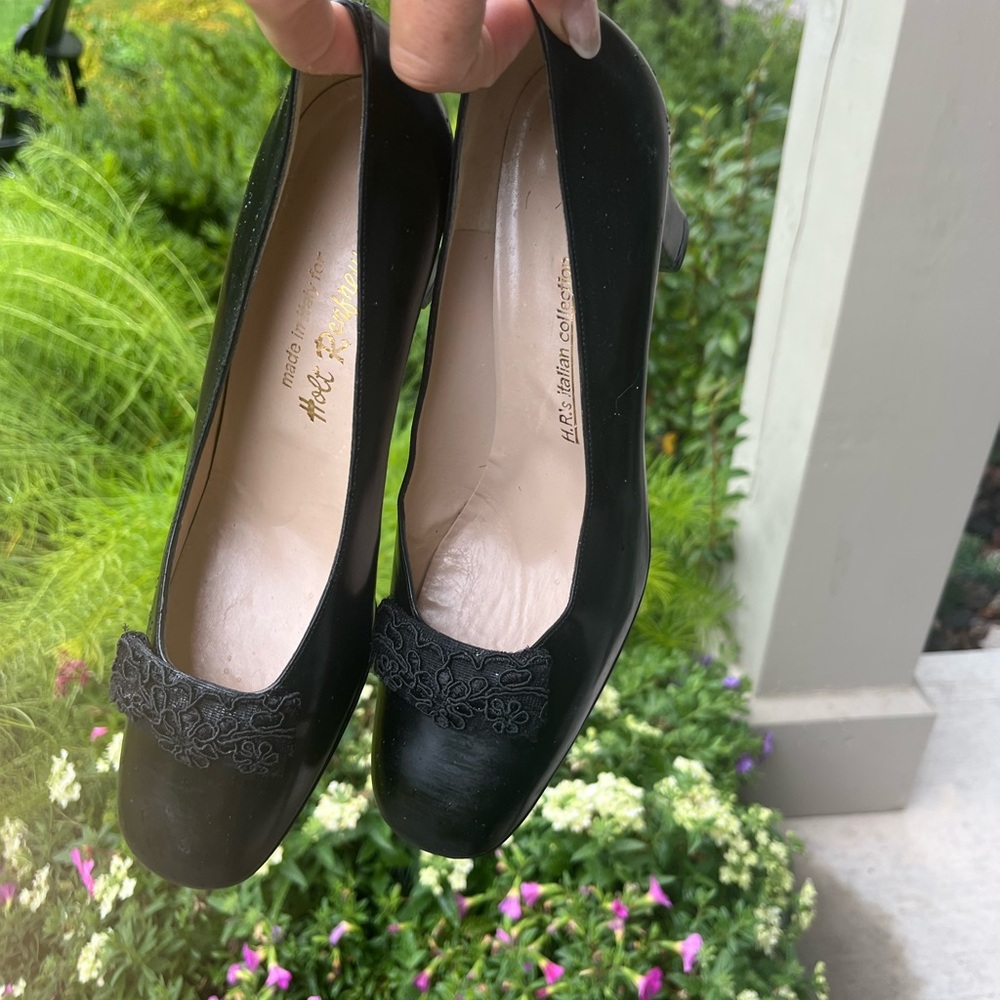 Vintage Women's Black Heels Holt Renfrew New Never Worn 8.5 US